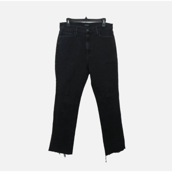 Favorite Daughter Size 31 Valentina Shortie High Rise Cigarette Jeans Black NEW